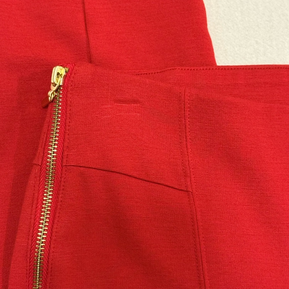 INC International Concepts Red Skinny Pants Zipper Detail Size 8 - Picture 5 of 8